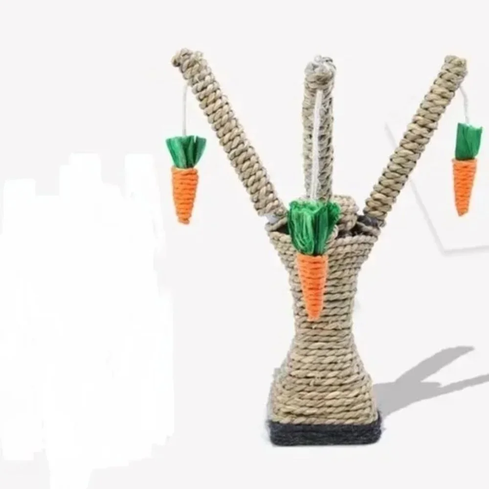 New Pet Cat Hamster Climbing Carrot Tree Tower Shelf Scratching Post Chewing Toy